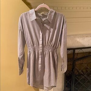 NWOT Navy and white striped casual dress Size L